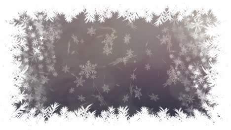 Copos-De-Nieve-Cayendo-Y-Borde-Del-árbol-De-Navidad