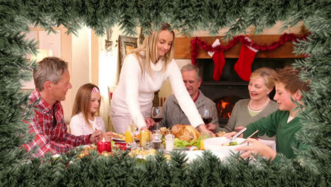 Christmas-tree-border-with-family-dinner
