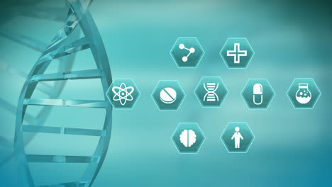 DNA-Helix-Mit-Medizinischen-Wissenschaftssymbolen