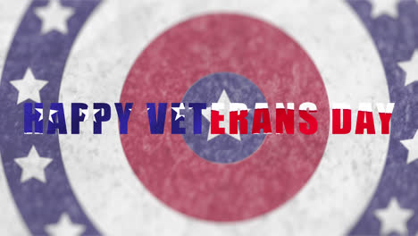 Happy-veterans-text-against-stars-on-spinning-circles