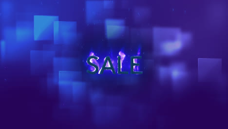 Sale-in-flames-on-blue-background