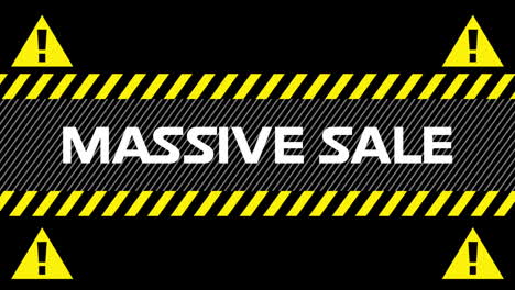 Massive-Sale-text-between-industrial-ribbons-and-warning-signs-4k
