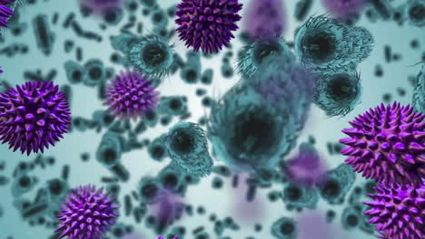 Green-and-purple-viruses-floating