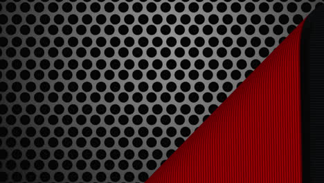 Schwarze-Rückseite,-Die-Die-Rote-Unterseite-Und-Das-Metallgitter-Freigibt