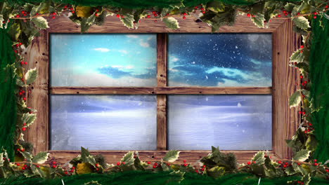 Winter-scenery-seen-through-window