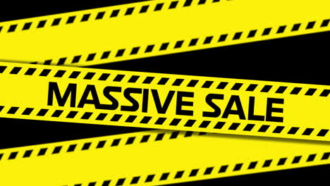 Massive-Sale-text-on-yellow-industrial-ribbon-4k