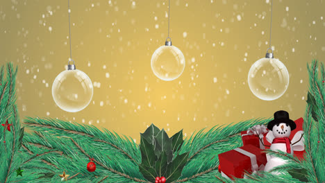 Animation-of-christmas-clear-baubles-dangling