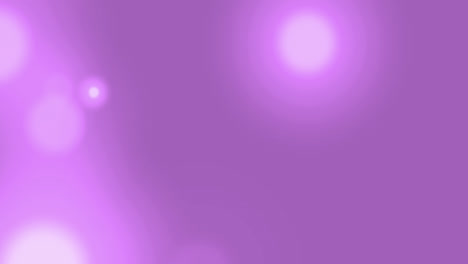 Animation-of-glowing-white-spots-of-light-moving-in-hypnotic-motion-on-purple-background