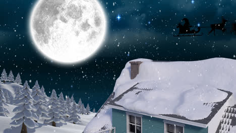 Winter-scenery-at-night