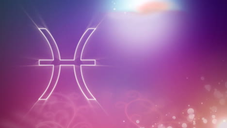 Pisces-zodiac-sign-on-purple-to-pink-background