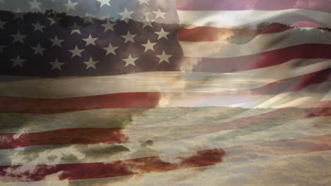Bandera-Americana-Y-El-Cielo
