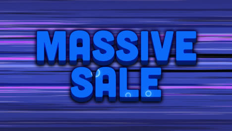 Massive-sale-graphic-with-colourful-swirls-against-moving-horizontal-purple-lines