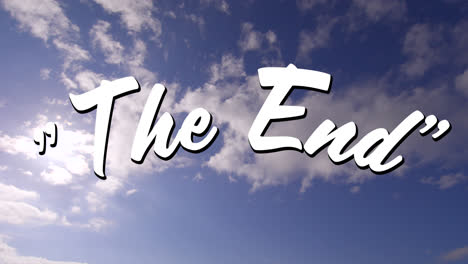 The-End-sign-and-the-sky