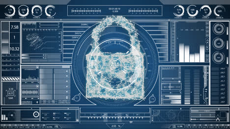 Digitaler-Verbund-Eines-Cyber-Schlosses