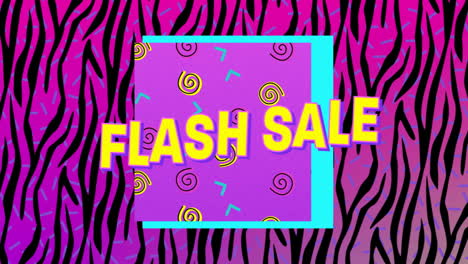 Flash-sale-graphic-on-pink-and-black-zebra-print-background-4k