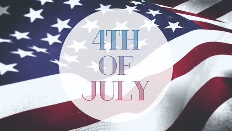 Text-Zum-4.-Juli-Und-Eine-Amerikanische-Flagge