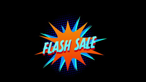 Words-Flash-Sale-appearing-in-front-of-explosion-blue-effect-4k