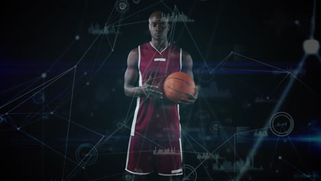 Male-basketball-player-against-network-of-connection-icons