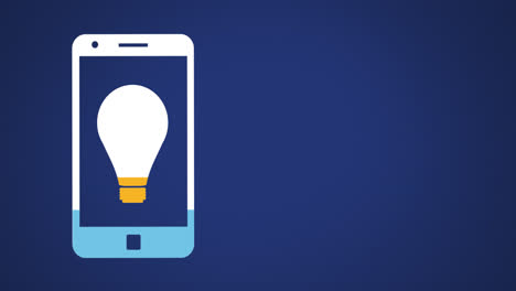 Light-bulb-shape-on-smartphone-screen-filling-up-with-colours-4k