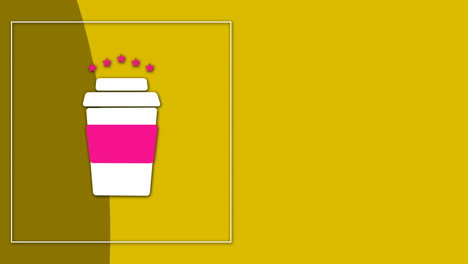 Animation-Eines-Logos-Mit-Einer-Heißen-Tasse-Kaffee