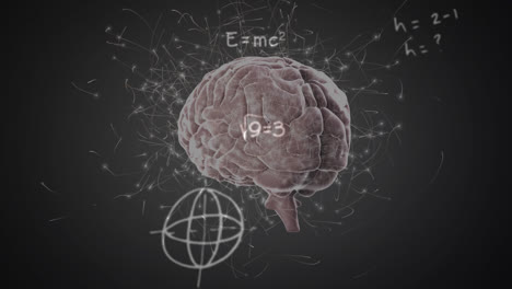 Animation-Von-Mathematischen-Gleichungen-Mit-3D-Gehirn-Und-Netzwerkverbindungen