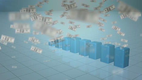 Bar-chart-growing-with-animated-banknotes-flying-away