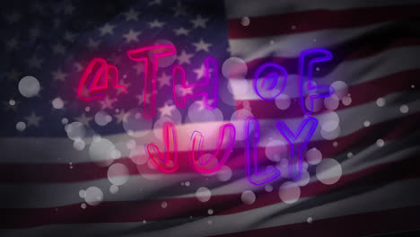 Texto-Del-4-De-Julio-Y-Una-Bandera-Americana.