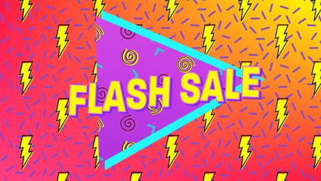 Flash-sale-graphic-on-pink-to-yellow-background-4k