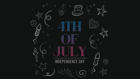 4.-Juli,-Text-Und-Symbole-Zum-Unabhängigkeitstag