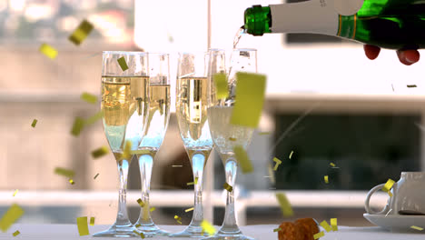 Mit-Champagner-Feiern
