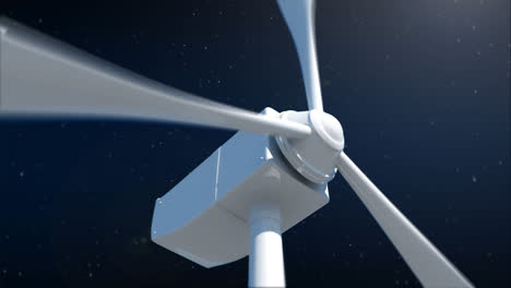 Animation-of-wind-turbine-rotating-on-black-backgroung