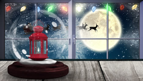 Animation-of-snow-globe-with-lantern