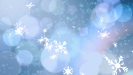 Snow-falling-on-blue-background