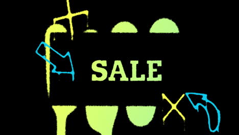 Word-Sale-drawing-with-green-paint