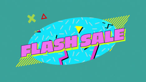 Flash-Verkauf-über-Boom-Und-Zap-Text-Auf-Sprechblasen-Vor-Grünem-Hintergrund