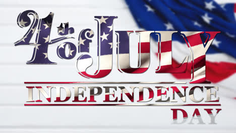 4.-Juli,-Unabhängigkeitstag-Text-Mit-Einer-Amerikanischen-Flagge