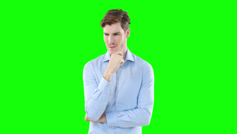 Caucasian-man-on-green-background