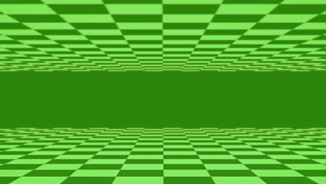 Grüne-Schachbrettquadrate,-Die-Sich-Oben-Und-Unten-Auf-Einem-Grünen-Hintergrund-Bewegen
