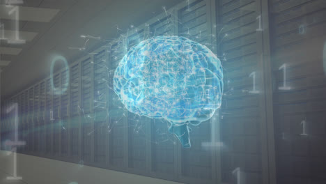 Digitaler-Verbund-Des-Menschlichen-Gehirns-Und-Binärcodes-In-Einem-Serverraum