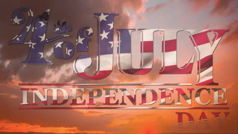 4.-Juli,-Text-Zum-Unabhängigkeitstag-Und-Amerikanische-Flagge