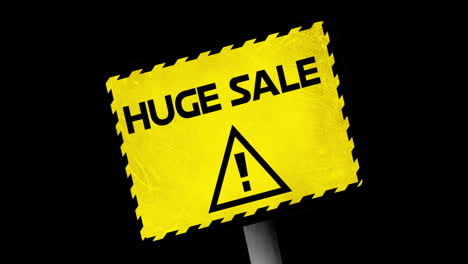 Huge-Sale-text-in-yellow-warning-sign-4k