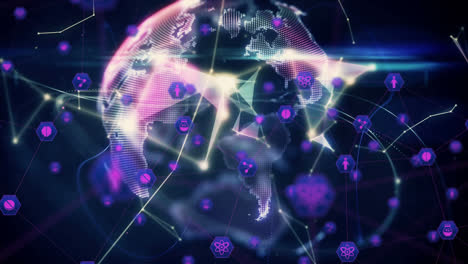 Network-of-connection-icons-against-globe