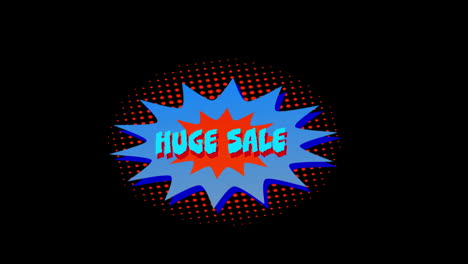 Words-Huge-Sale-appearing-in-front-of-explosion-blue-effect