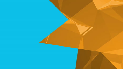 Digital-animation-of-three-triangles-against-blue-background