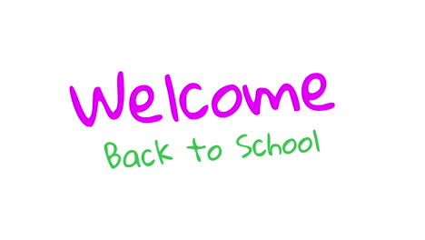 Willkommen-Zurück-In-Der-Schule-Handschriftlich-Auf-Weißem-Hintergrund