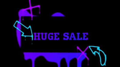 Words-Huge-Sale-drawing-with-purple-paint