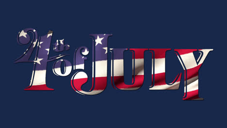 Text-Zum-4.-Juli-Und-Eine-Amerikanische-Flagge