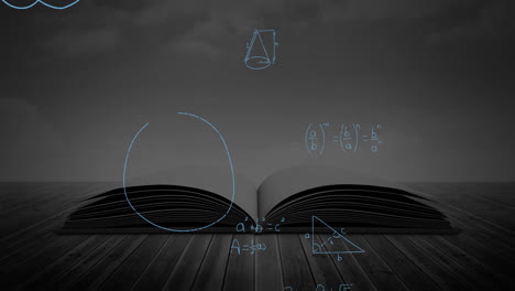 An-open-book-and-mathematical-equations-with-figures