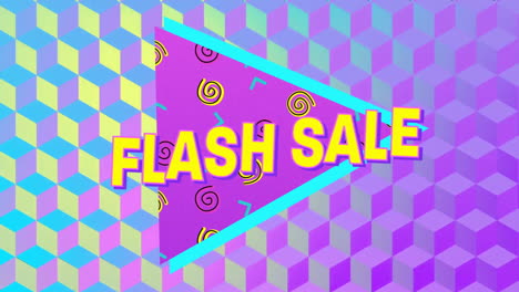 Flash-Sale-Grafik-Auf-Gemustertem-Hintergrund