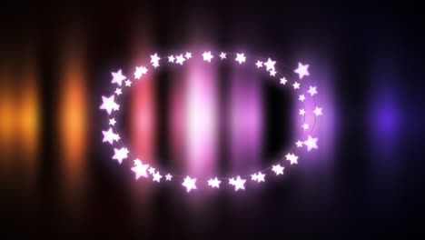 Leuchtendes-Oval-Aus-Lichterketten-Auf-Regenbogen-Hintergrund